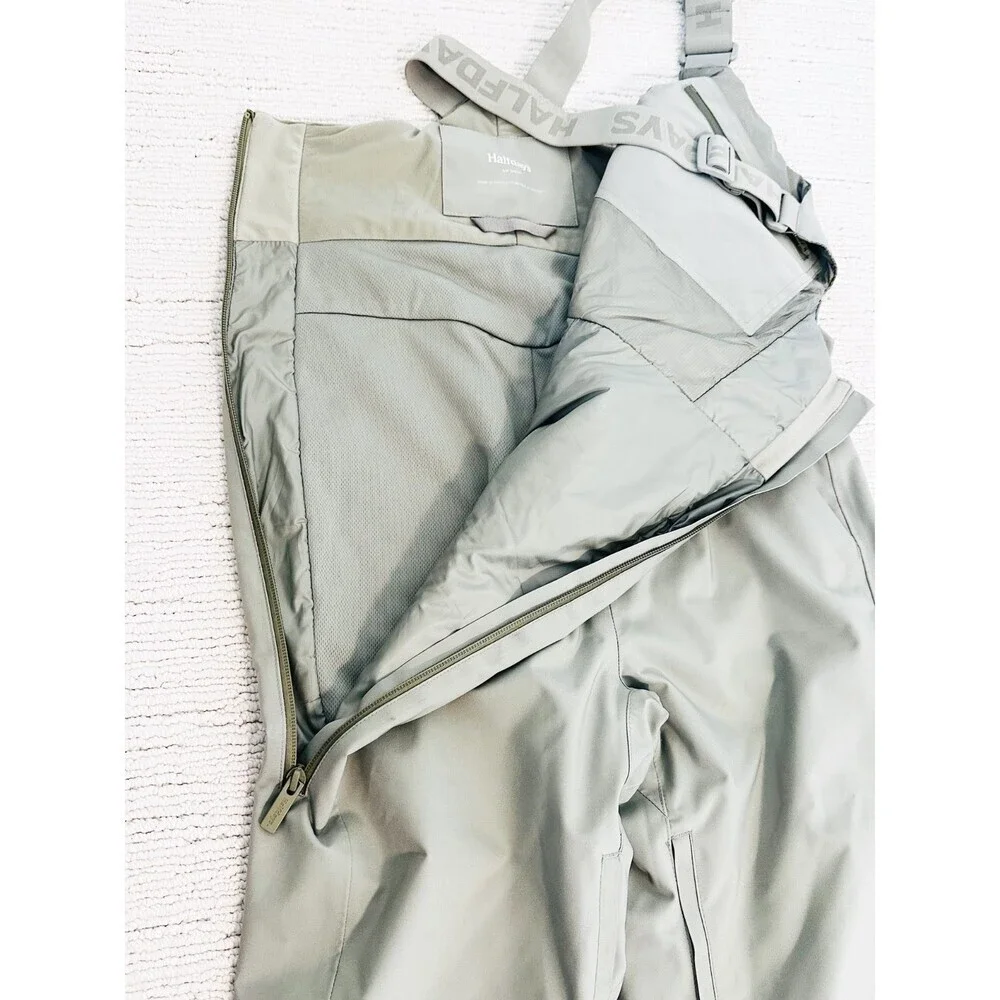 HALFDAYS Carson Size Small Green Bib Pant All-Mountain Snow Soft Shell Luxury